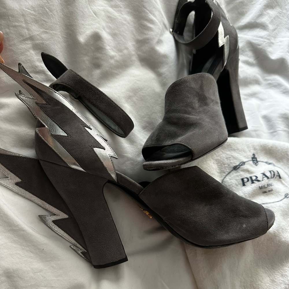 Prada suede heels